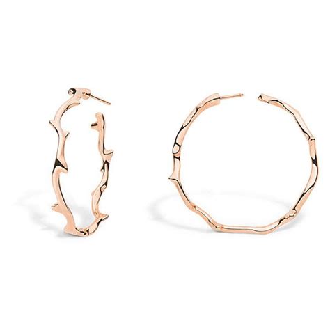 Bois de Rose earrings, large model, in 18k pink gold 